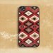 iPhone 5 case, Unique iPhone 4 case, iPhone 4s case, case for iPhone 4, red navajo pattern B116