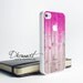 iPhone 5 case, iPhone 4 case, iPhone 4s case, case for iPhone 4, pink wood pattern with apple logo W281