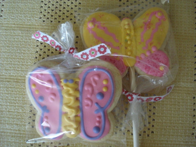 Garden Butterfly Assorted Vanilla Sugar Cookies- 1 Dozen