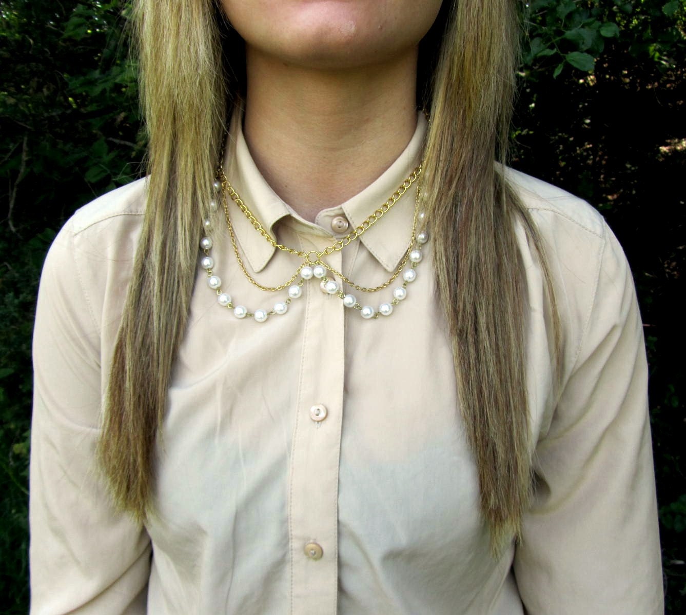 Pearl collar necklace, peter pan collar, peter pan necklace