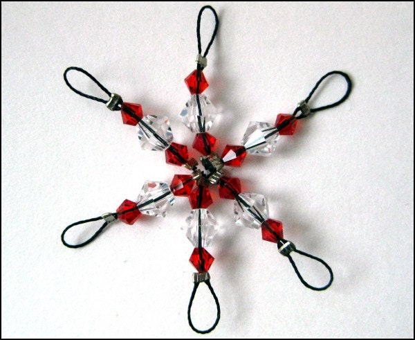 Crystalline Soft Loop Stitch Markers - Candy Cane