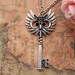 simple necklace,retro silver owl with key pendant,owl necklace---N016