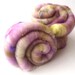 Lilac Art batt - Merino wool - Spinning - Felting - 100g - 3.5oz - MISTY MORNING