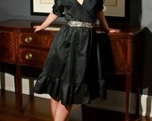 Black Miss Renfrew Dress by Holt Renfrew - 1980's Vintage