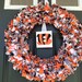 Fabric Cincinnati Bengals Wreath, Football, NFL, 20 inches