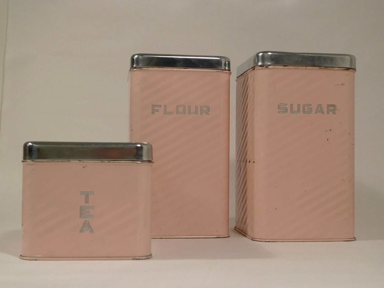 Reserved: Pink Canisters by Lincoln Beautyware