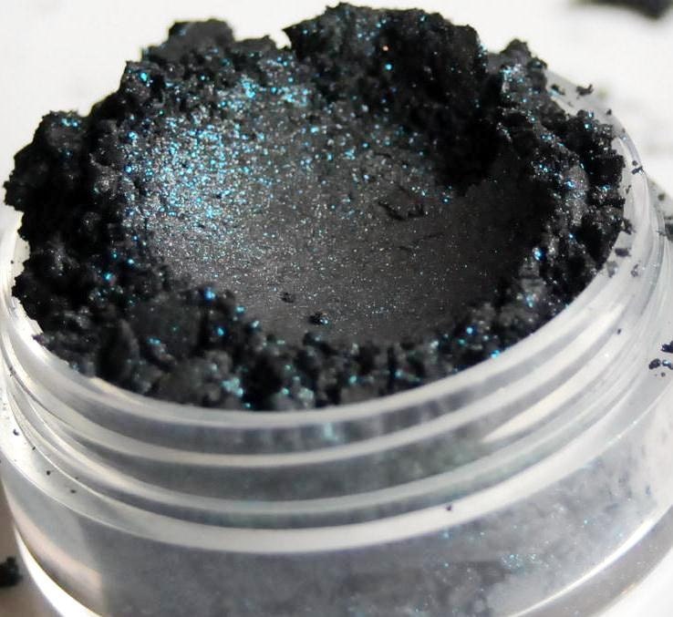 Asteria - Aqua Glitter Silver Black  Mineral Eyeshadow - 10 Gram Sifter Jar - SMASH