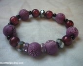 Pretty in Purple Arm Candy, Pastel Bracelet Stacker with Shimmering Rhinestone details