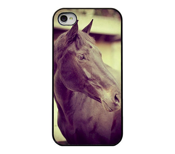 Horse Iphone case - Iphone 4 4s and 5 case - horse - animal - unique iphone case - girly - equestrian - phone accessory - vintage horse