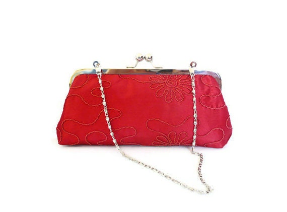 Red Clutch Purse Chicago Fine Threads Special Occasion Purse