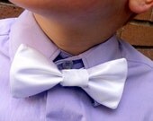 MANY Wedding colors- Bow Tie- Baby, Toddler, Boy, Child, Adjustable, Solid Color (SINGLE Bow)- White, Purple, Black, Blue, Pink, Yellow