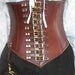 Leather Steampunk Goth Fetish Victorian Corset with Buckled Front - handmade in USA