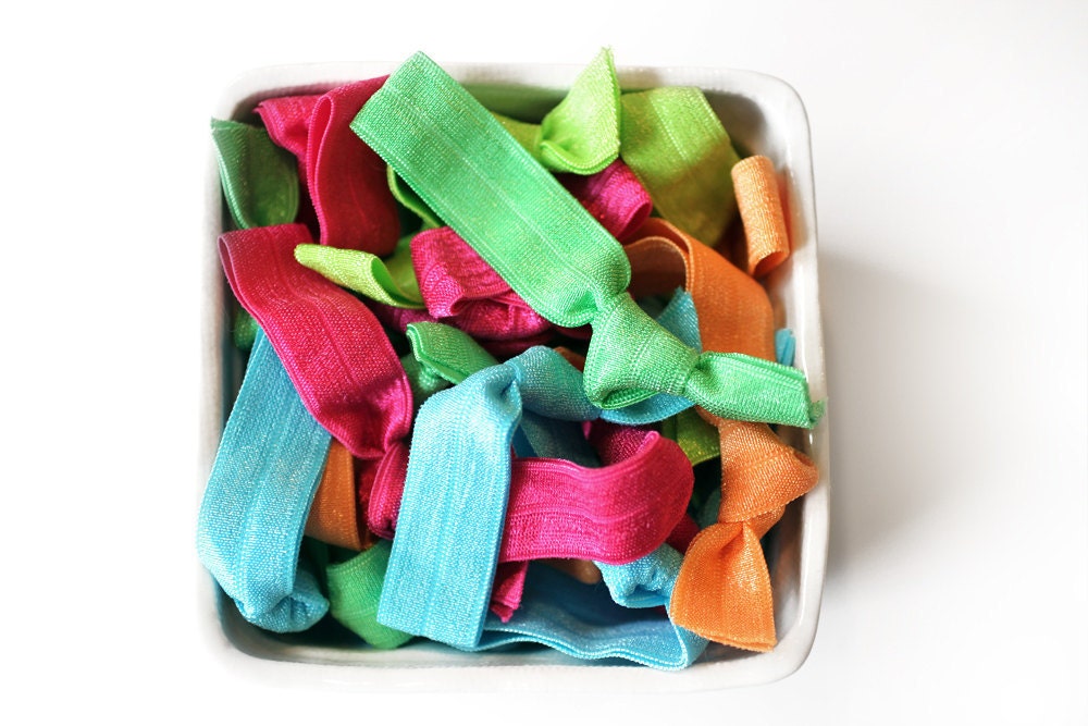 Perfect Hair Ties - Neons - Set of 5 Elastic Hair Ties