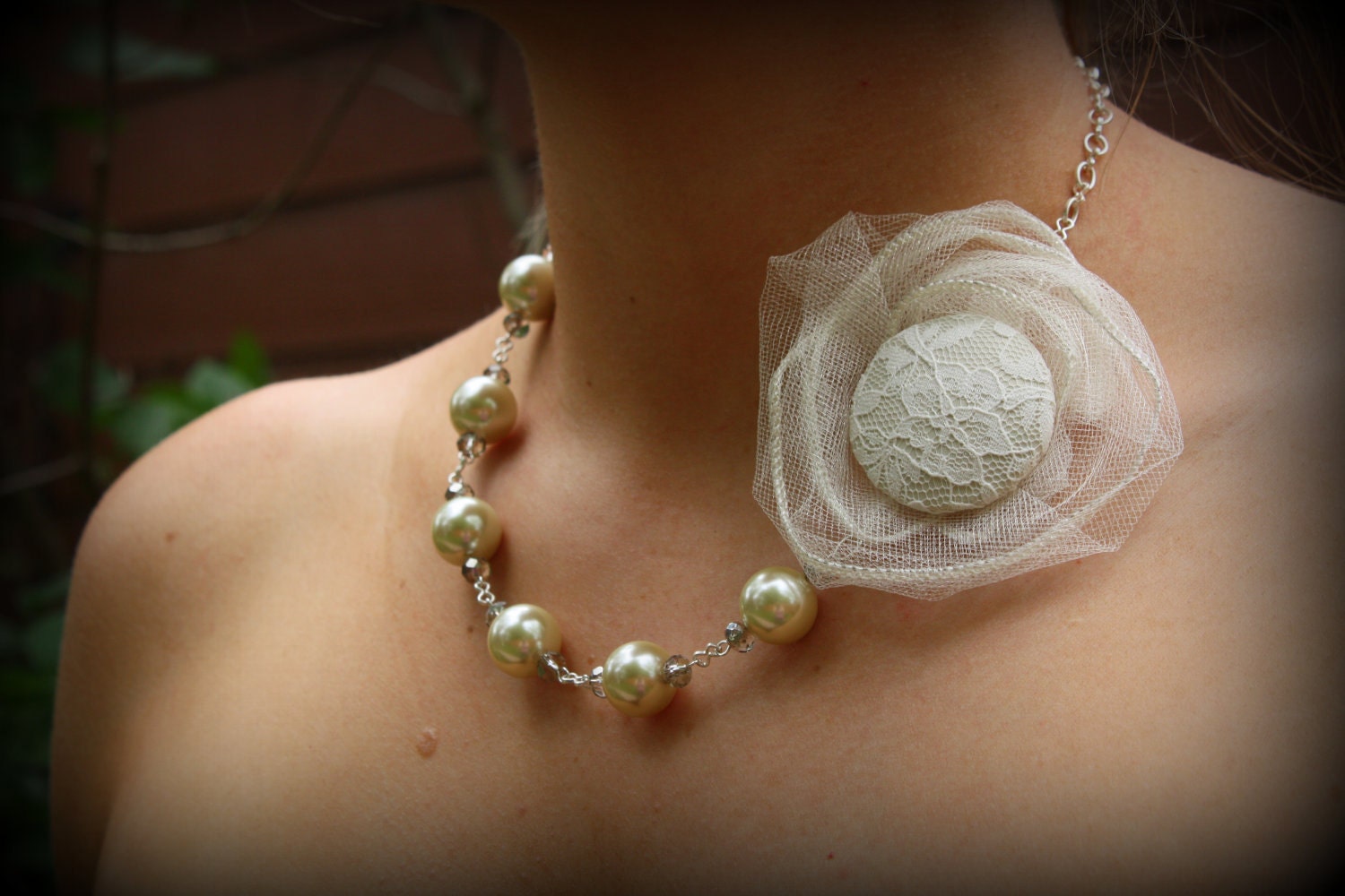 Bridesmaid Gift Set-Pearl Necklace-Wedding Party Jewelry-Bridesmaid Jewelry-Ivory Pearl-Dream Day Designs