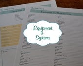 The Home Equipment and Systems Organizer Kit - 2 Documents IMMEDIATE DIGITAL DOWNLOAD