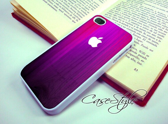 iPhone 4 case, iPhone 4s case, white case for iPhone 4, Wood W03 . Also available in Black .Includes a screen protector for free
