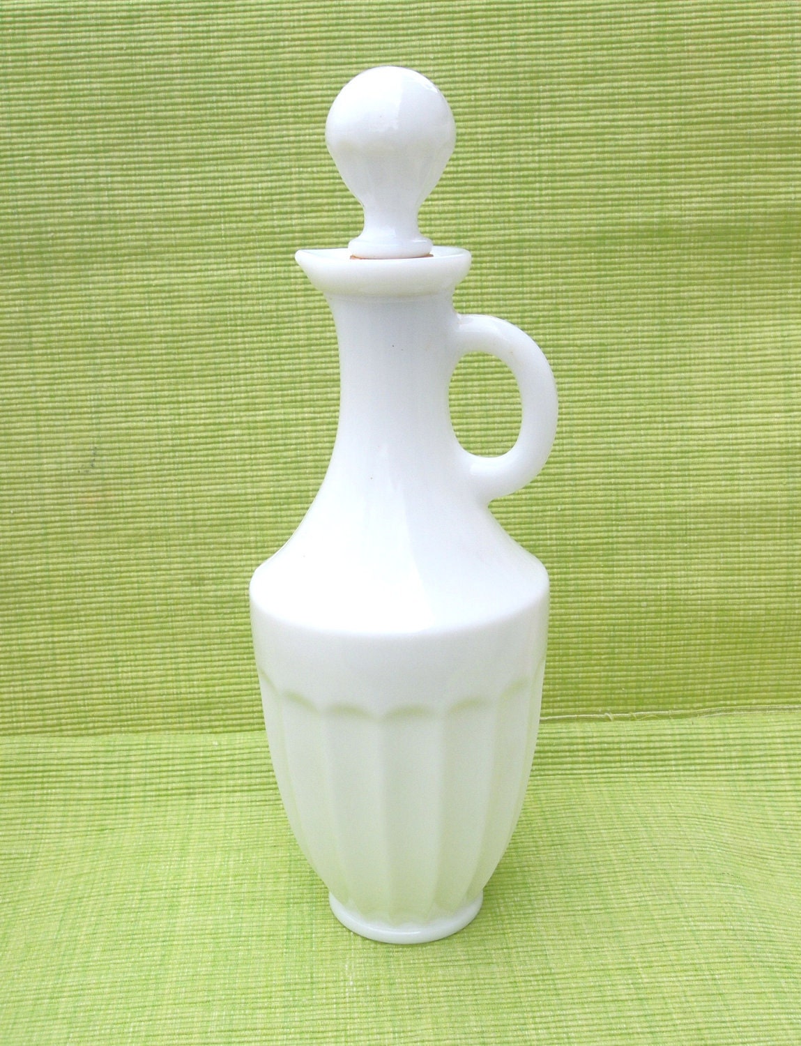 Vintage Avon Milk Glass Bath Oil Cruet Circa by HouseofLucien