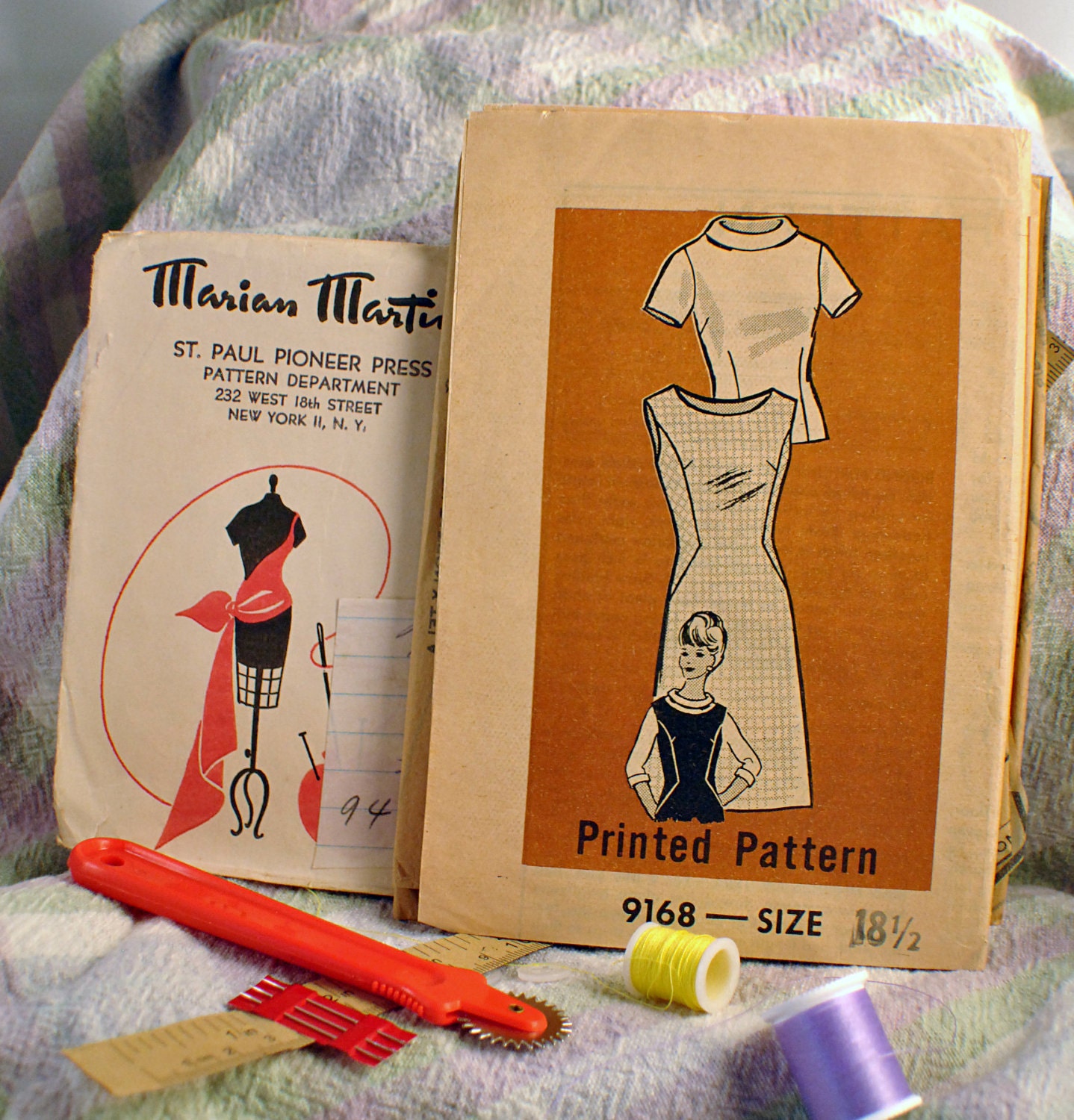 A Vintage Dress Sewing Pattern No. 9168 by Marian Martin