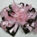 LRG Hair Bow Strawberry PINK Chocolate BROWN Over the Top Big Unique Boutique Toddler Handmade Feathers Birthday Party Girl