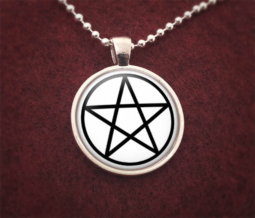 Handmade Silver Pentacle Pendant Necklace Pentagram Wiccan Wicca Religion Design