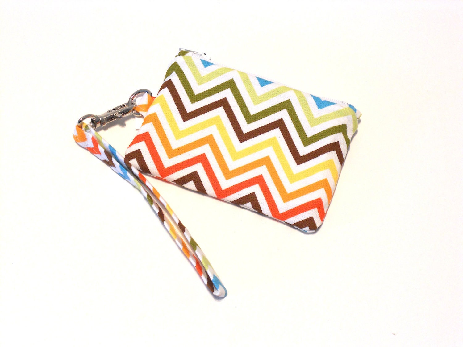 Mini Wristlet Wallet - Rainbow Chevron