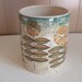 Floral Motif Vase Planter from Cuenca Ecuador Mid Century Modern Design Signed
