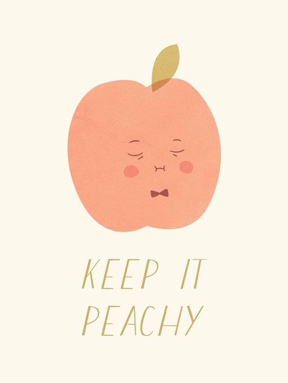 RESERVED FOR THISISFOUNDRY Art Print A3 - Keep It Peachy