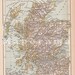 Antique Map of Scotland printed in 1904