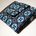 Baby BiFold Wallet - blue brown tiles