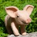 Needle felted piglet, pink