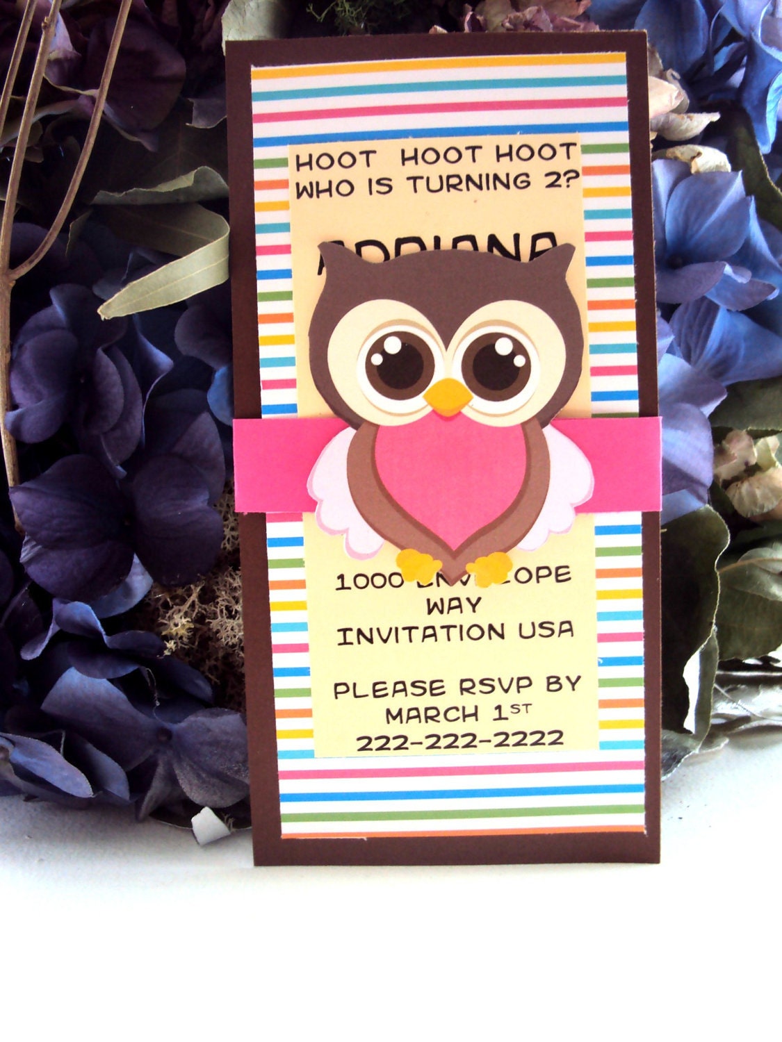 Owl Birthday Invitations,Childrens Birthday Invitations