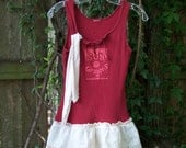 Recycle- Upcycle- Boho-Eco Friendly-Tank-Tunic-Jersey- Top-Mini