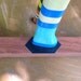 Extreme Croquet Mallet - bubinga blue two stripe