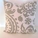 SET of 2 GREY PILLOWS 20x20 Decorative Throw Pillow Cover 20 x 20 Suzanni chevron pillows