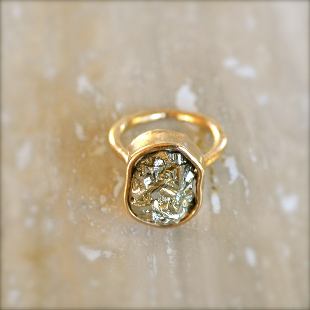 Pyrite Gold Ring