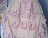 Cottage chic pink CUPCAKE darling HandMade BIB APRON