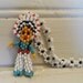 1960's Vintage Souvenir Beaded Indian Doll Necklace