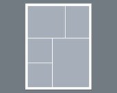 Photo Collage Template, Storyboard, Photographers Template, Digital Template - 8.5 x 11 - No.2