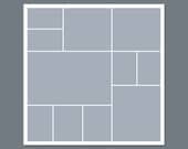 Storyboard, Photographers Template, Digital Template, Photo Collage - 12 x 12 - No.3