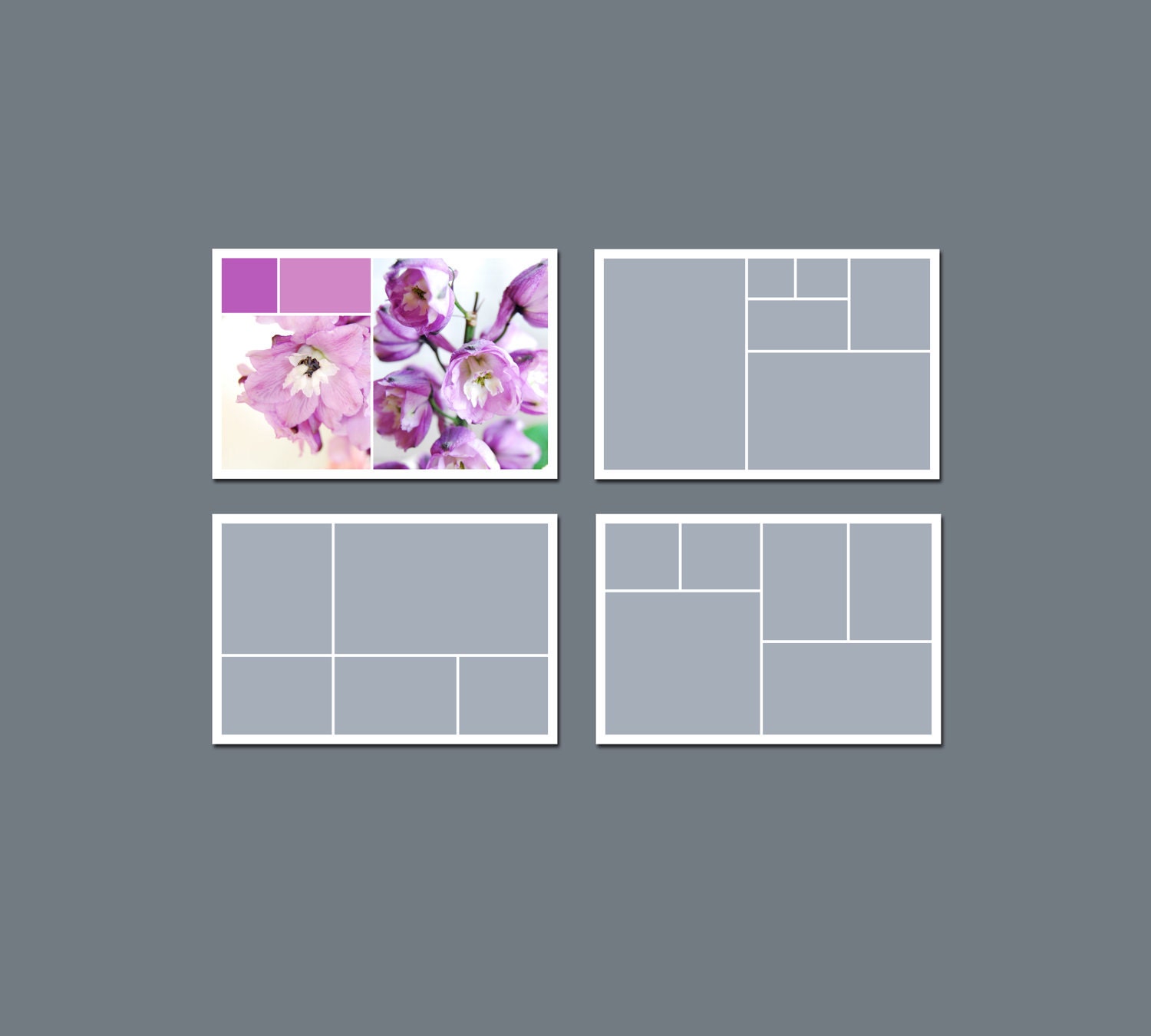 Digital Template, Photoshop Template, Album Template - 6 x 4 - Template Pack - No.1