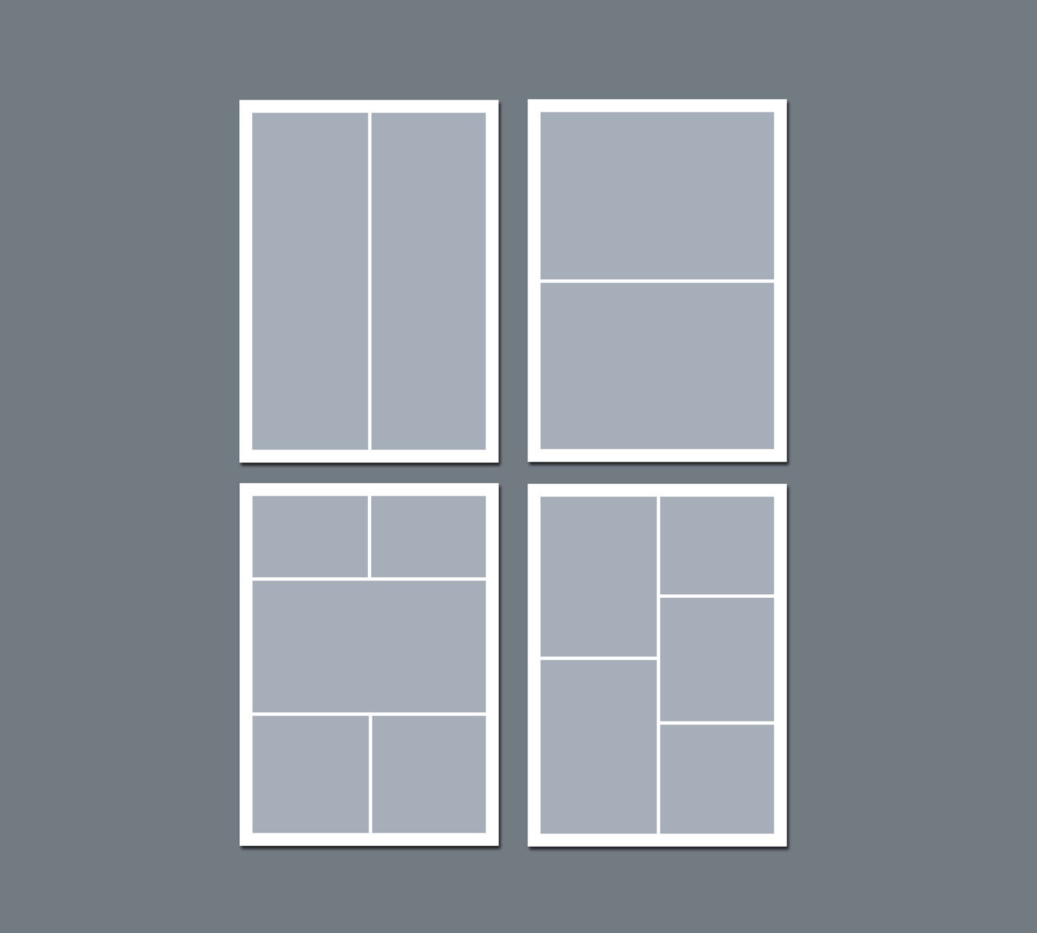 Photoshop Template, Storyboard Template - 5 x 7 - Template Pack - No.3