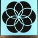 KalaDalas Large Demo Stencil: Circle Flower Design