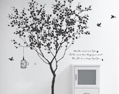 Tree with bird----decals wall Vinyl Wall Decal Tree Wall Decals Wall stickers Nursery wall decal children wall decals ( Welcome to custom)