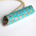 Driftwood Necklace Bar Necklace in Turquoise Geometric Triangle Driftwood Jewelry Tribal Geometry