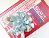 Eco Succulent Book Planter Red Vintage Succulent Planter Succulent Centerpiece Book Art for the Book Lover // Van Gogh