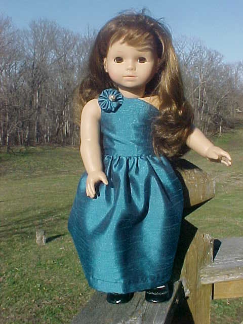 18" Doll Elegant Ballroom Gown Pattern, One Shoulder Strap