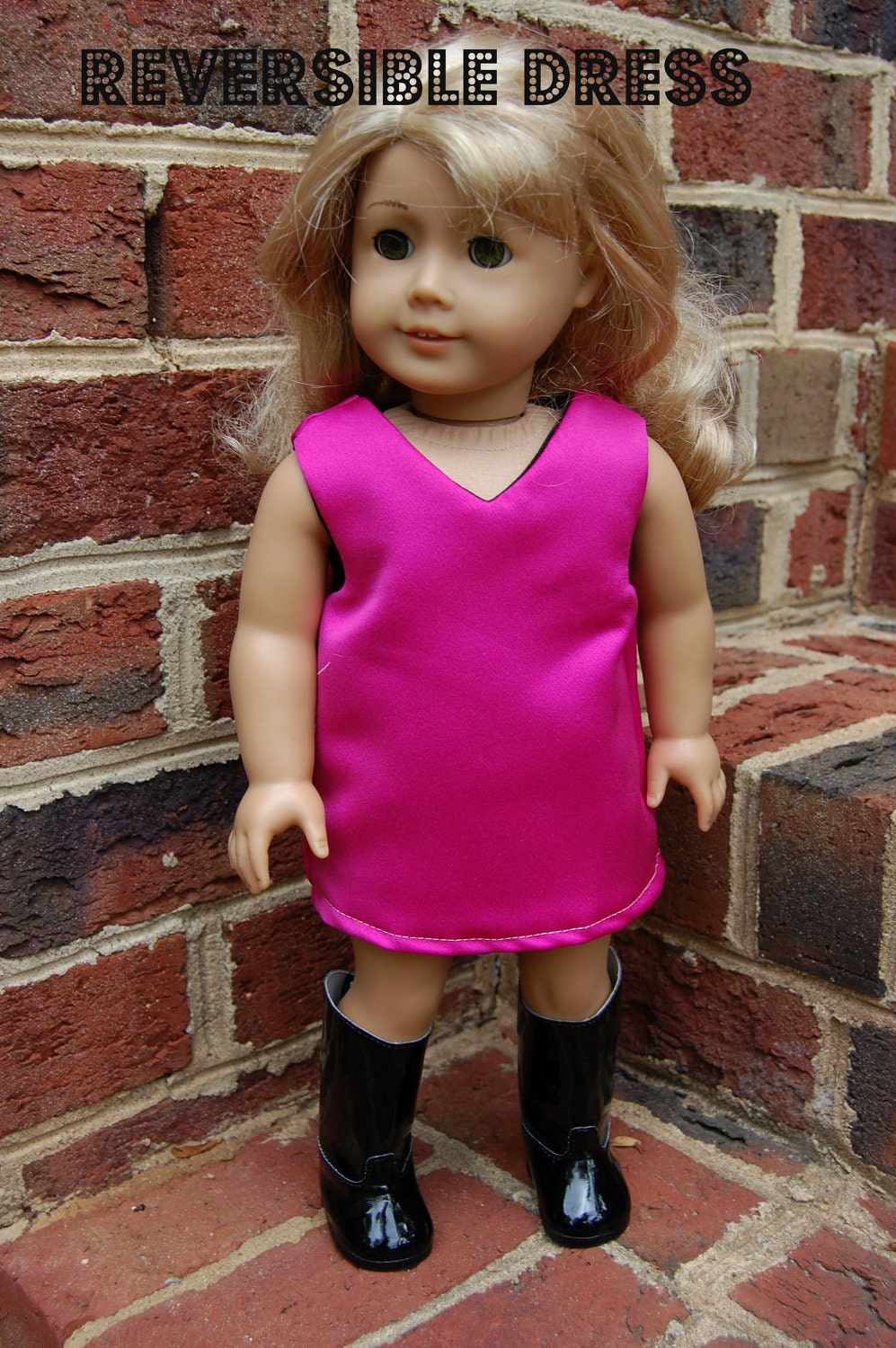 REVERSIBLE 18" Doll Dress Pattern