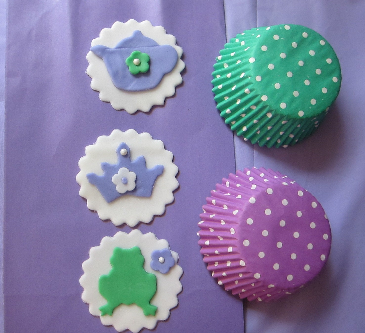 Princess Tiara, tea party teapot or frog Cupcake Toppers Il_570xn