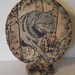 Vintage Wolf Plaque Made of Mt St Helens Volcanic Ash