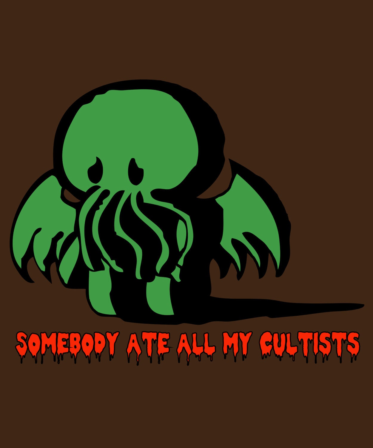 Lovecraft Sad Cthulhu WOMENS Tshirt